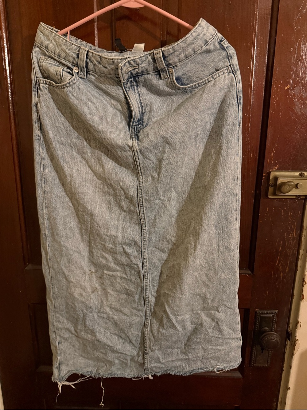 Light Blue Denim Jeans Skirt